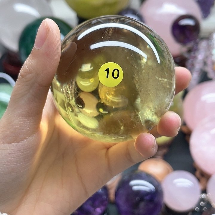 水晶天然水晶球卡6.1A523未镶嵌