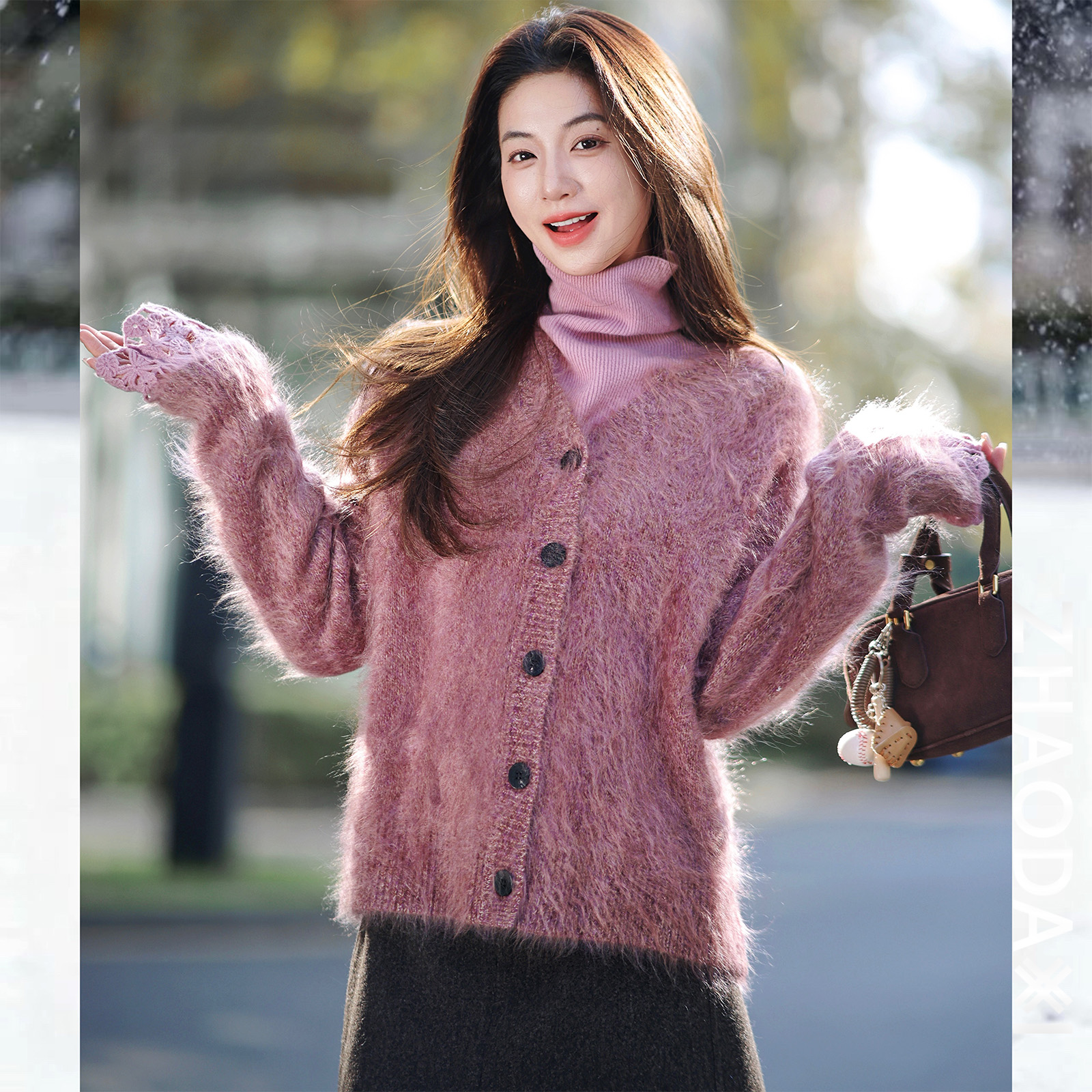 【赵大喜】12.10大上新！紫光夜系列-拉毛羊绒开衫 | 100.%cashmere