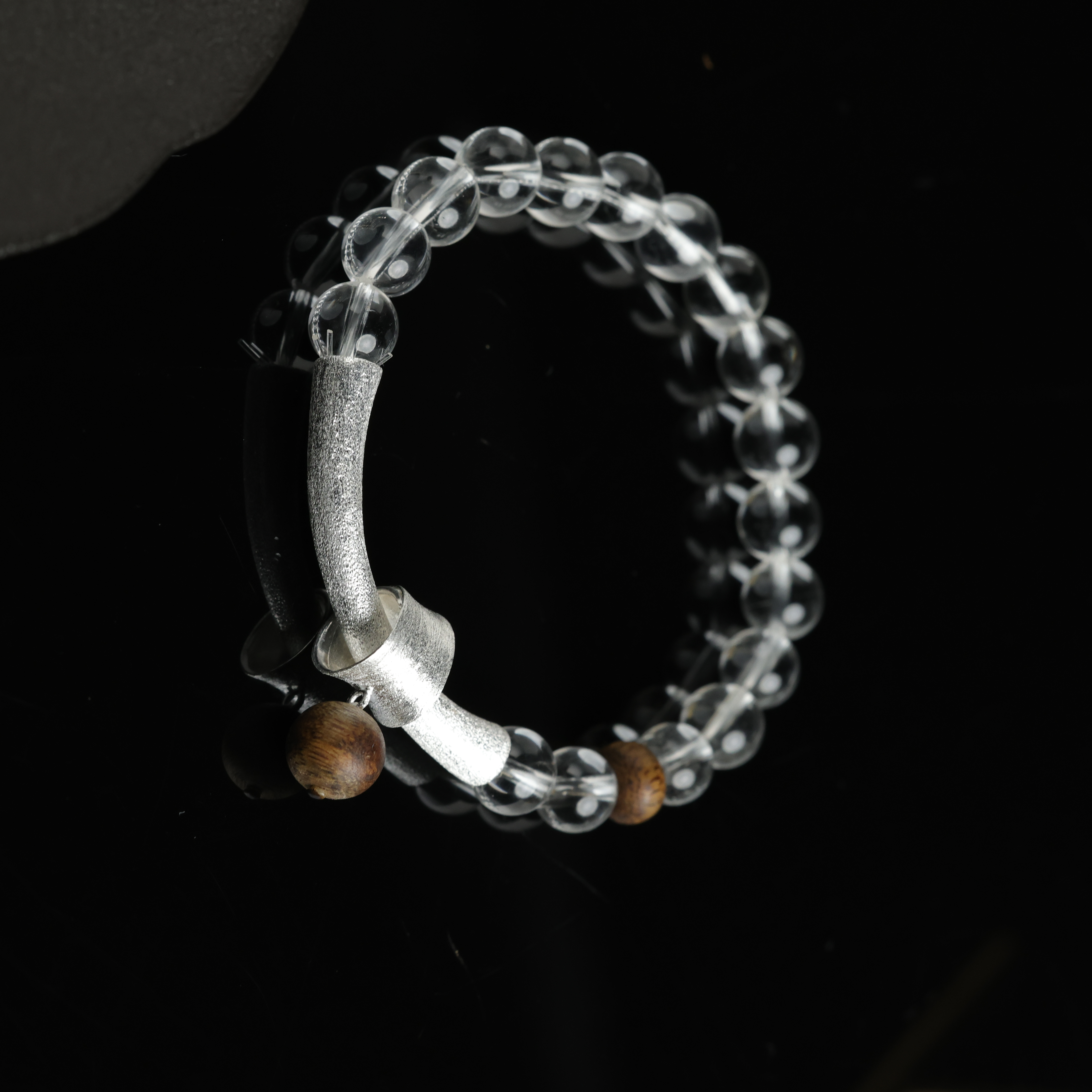 "旋律"原创设计精品高段位白水晶8mm+手串