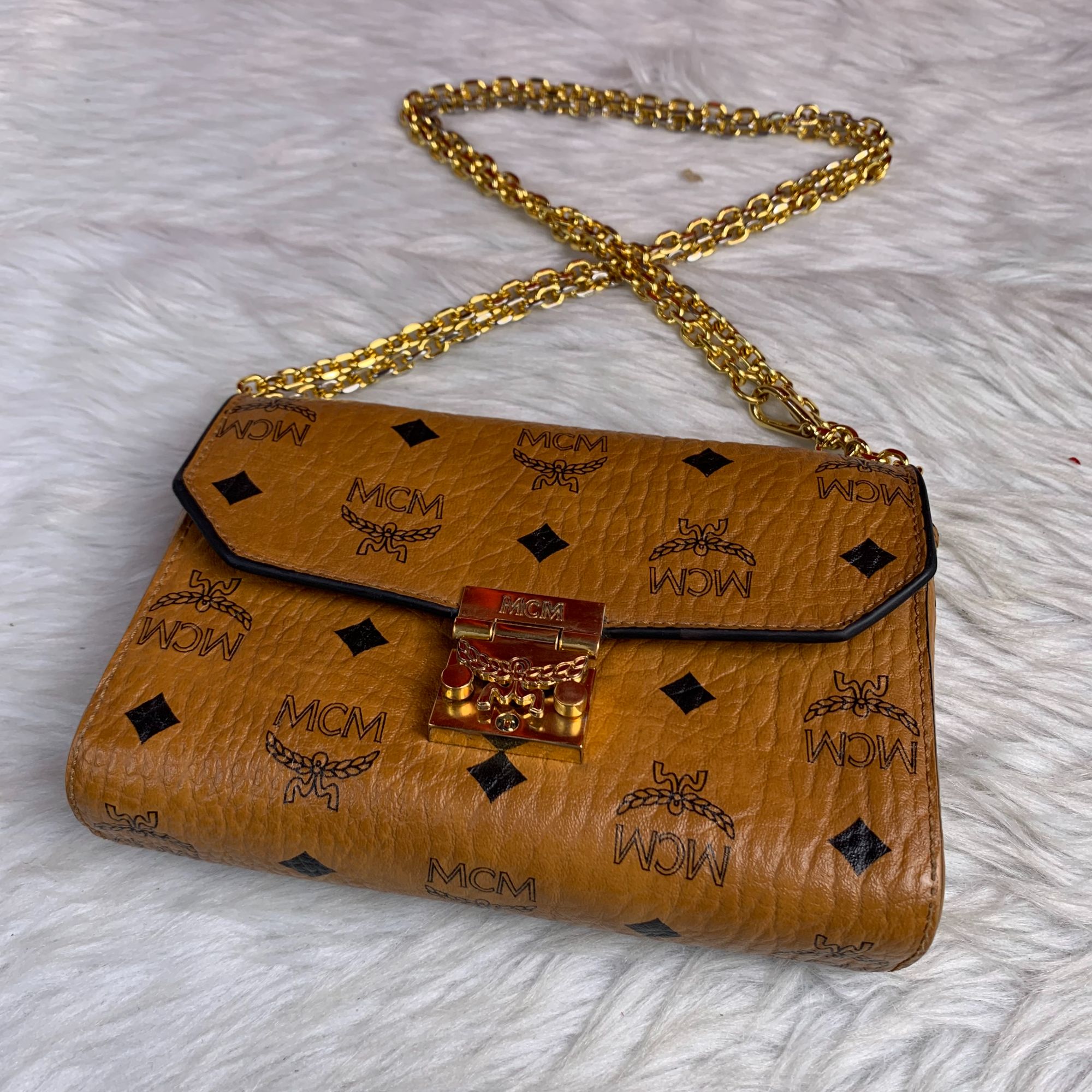 95新 MCM 干邑色信封包/AR09622062/2062