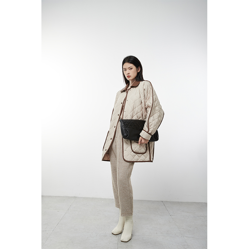 NAVST新人专享拼接保暖蝙蝠袖外套C2109171WT2百搭显瘦时尚