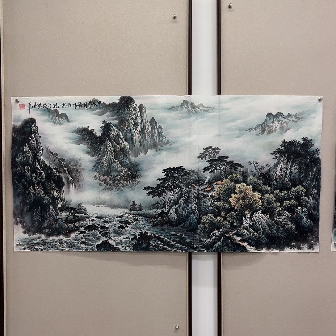 国画艺术家真人手绘