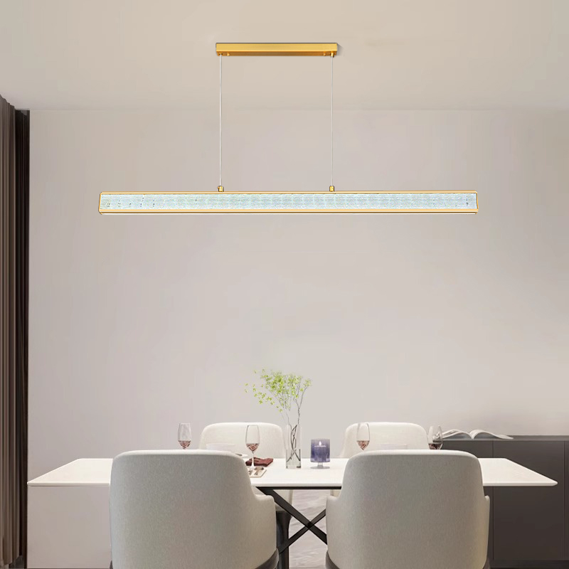 雅郡阁意式极简一字餐厅吊灯轻奢高级感现代吧台餐桌岛台长条灯