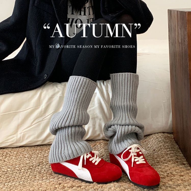 【跟高3.5cm】鞋面羊翻内里鞋垫猪皮圆头时尚德迅休闲鞋F1104