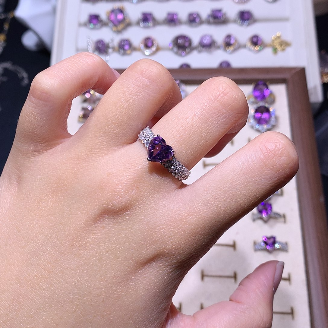 吊坠(赠链)银S925镶嵌紫晶