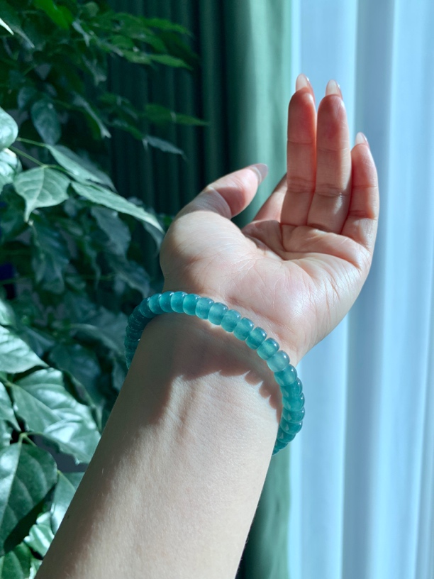 A05危地马拉天然翡翠卡7mm左右直切手串珠子手链多样性发其一自选