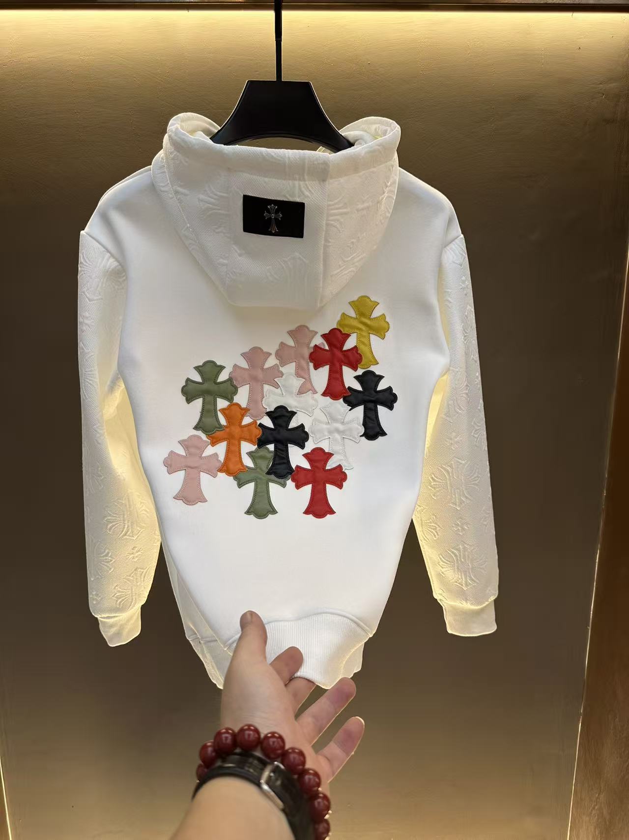 男士秋季新款轻奢休闲百搭修身时尚加绒卫衣F323