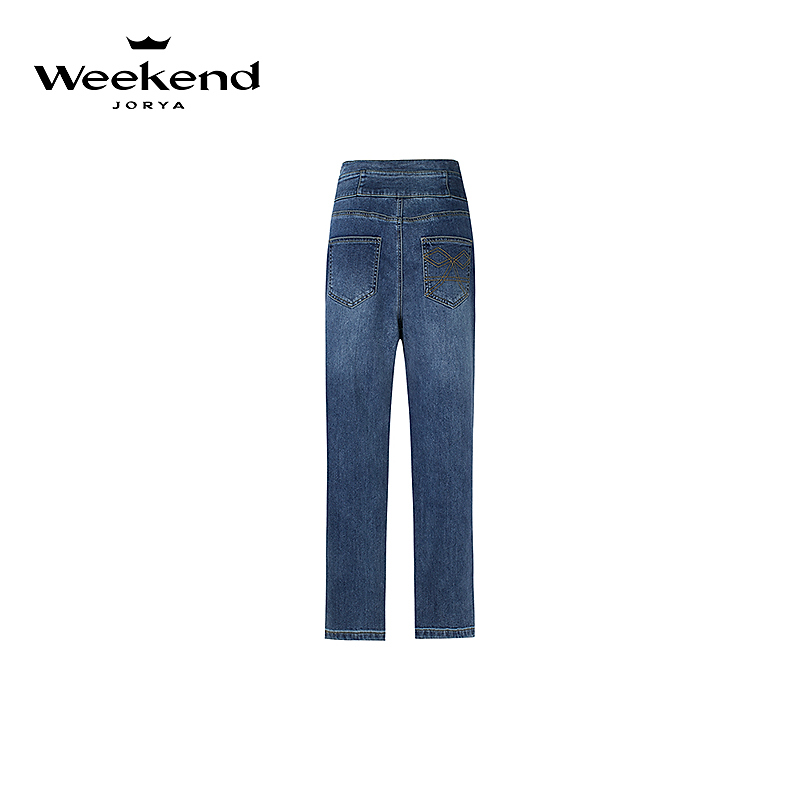 卓雅周末冬新款休闲修身铅笔水洗牛仔长裤Q260911C