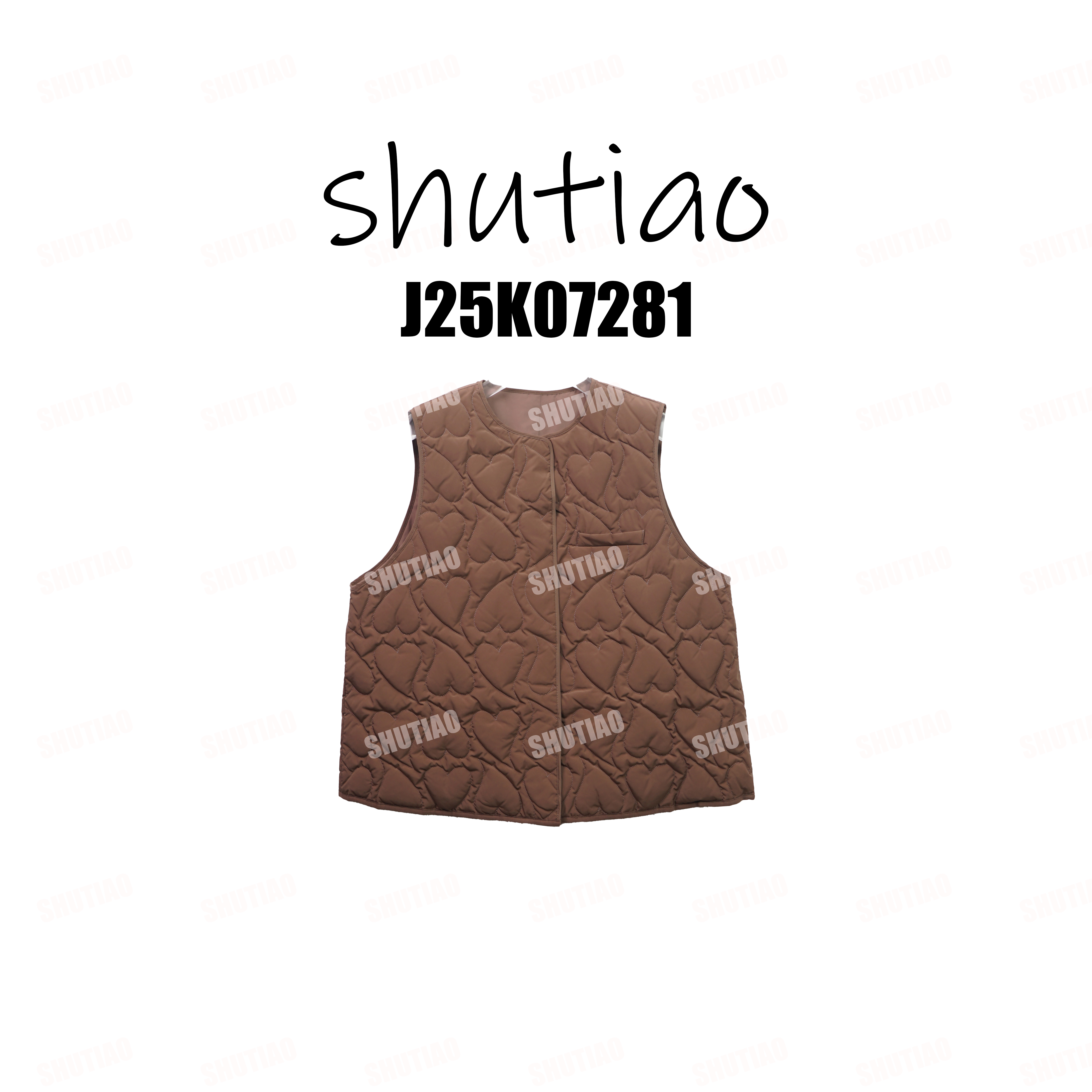 【SHUTIAO】2025秋冬：新款小众设计款羽绒马甲J25K07281