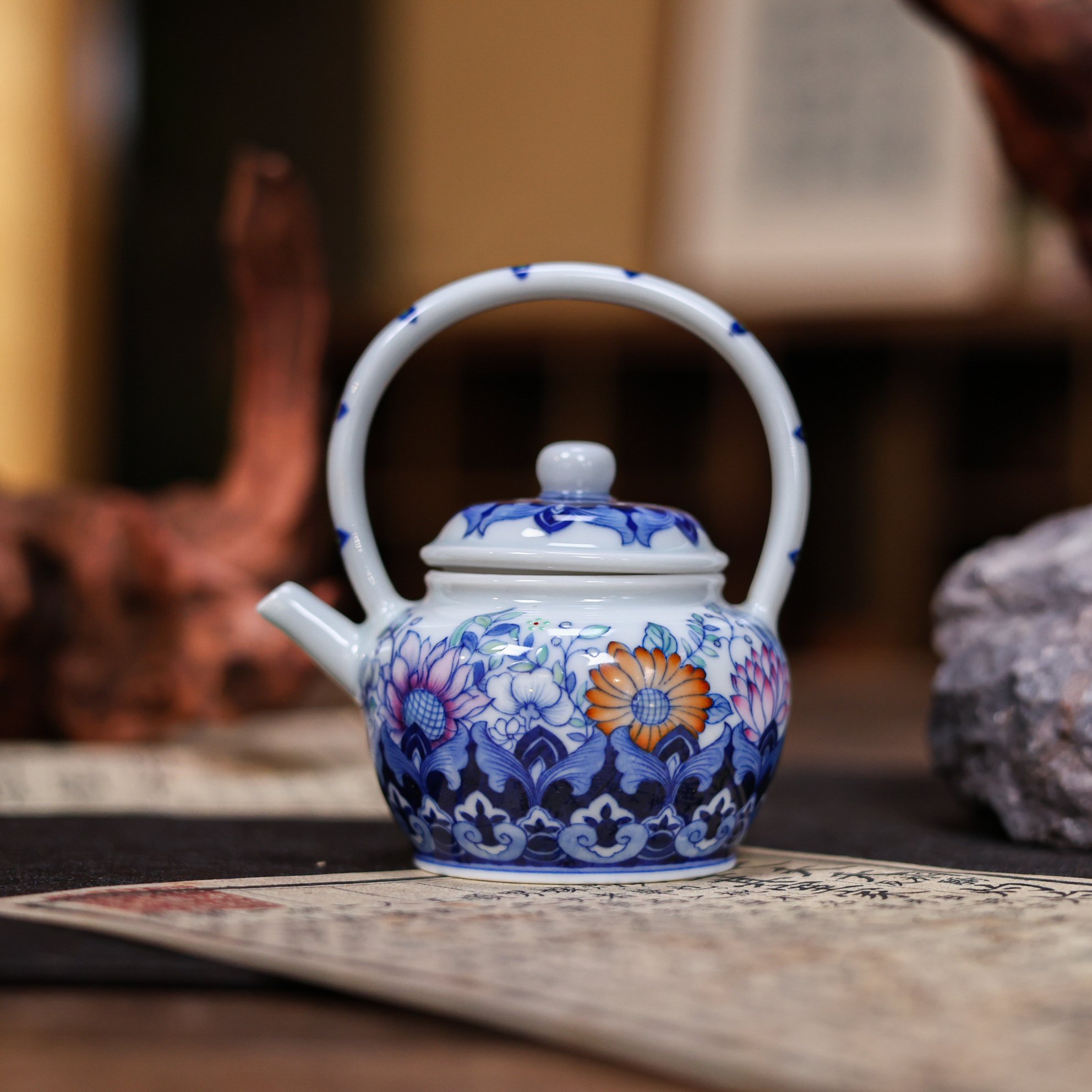 【叁山】 宝华万象-卓君-提梁壶-110ml（卓君S0292）