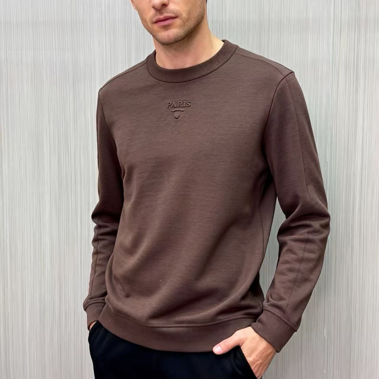 【80182】秋冬新款 商务时尚休闲 潮流男士百搭高品质男士 羊毛长袖