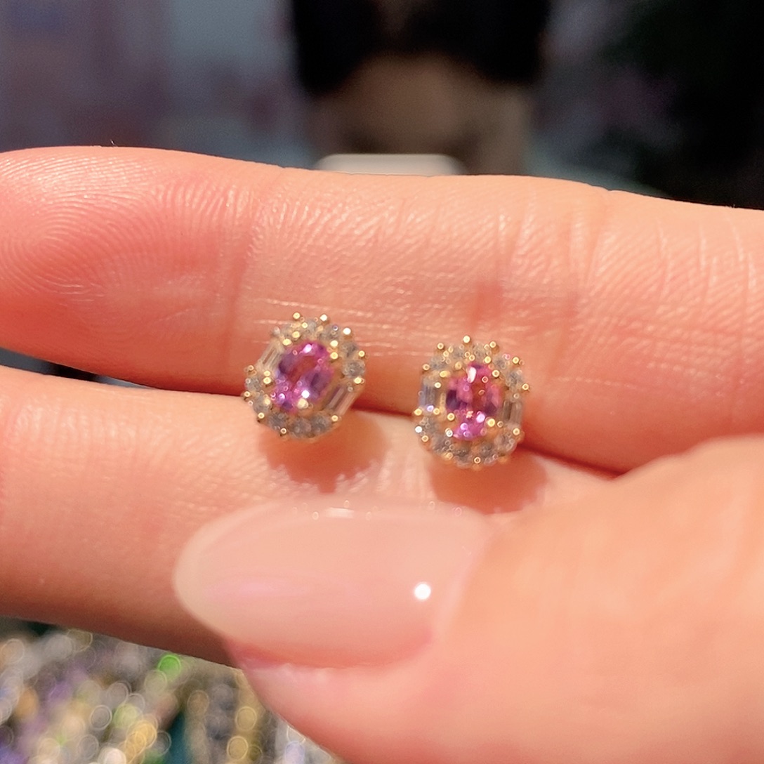 银S925镶嵌托帕石耳饰福利款