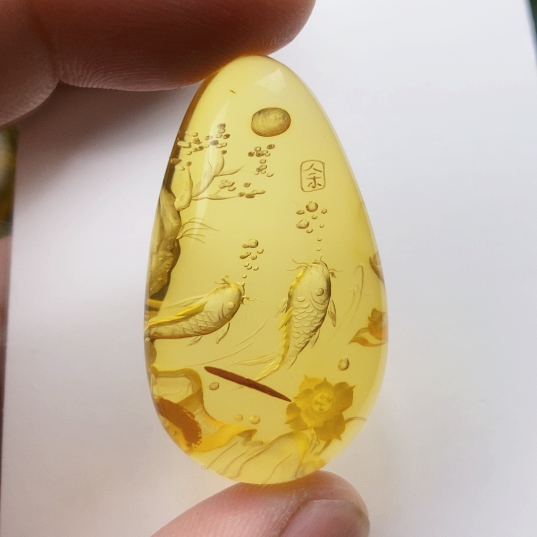 【闪购商品】琥珀（花珀）吊坠(不含链)未镶嵌