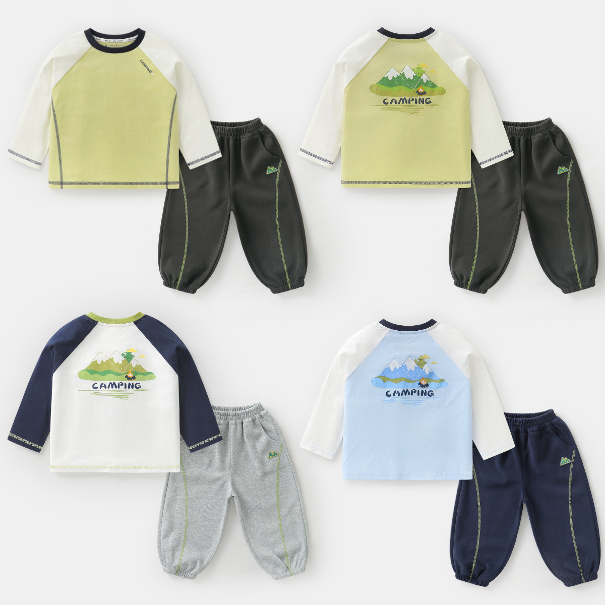 【儿童运动舒适套装】男童户外长袖长裤洋气时尚春款新潮UZN216