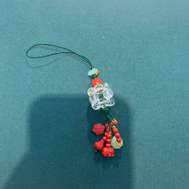 含辰砂工艺品ZS047白色珠珠绣球挂件