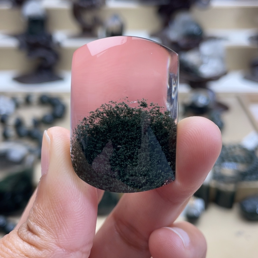 水晶颈饰未镶嵌绿幽灵吊坠