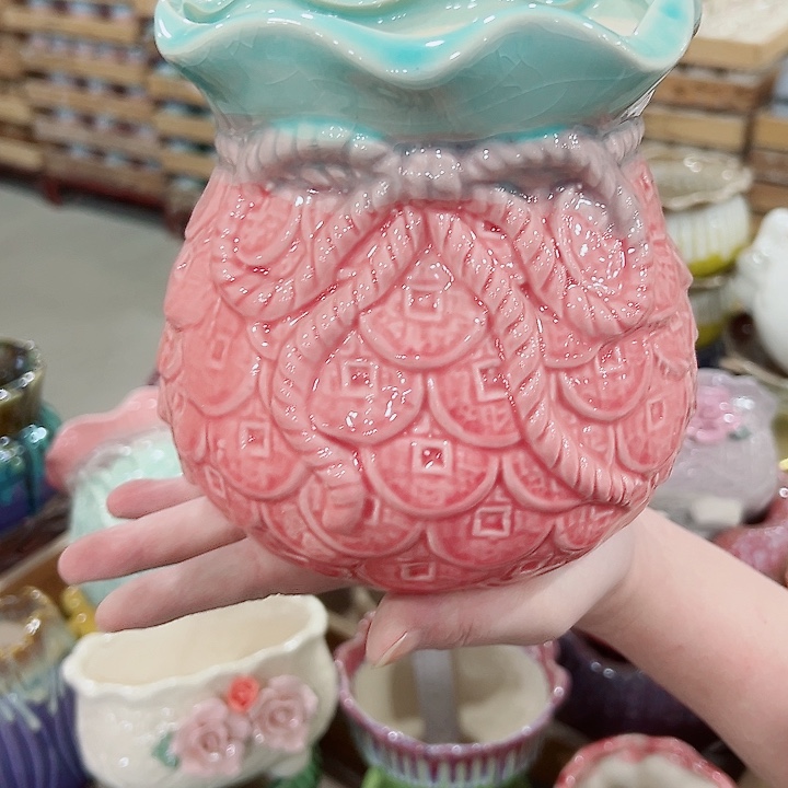 有孔.凑满10元发货多肉陶瓷花盆！