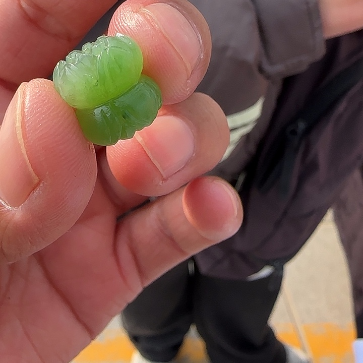 和田玉（碧玉）颈饰未镶嵌乌兰海碧玉卡12的