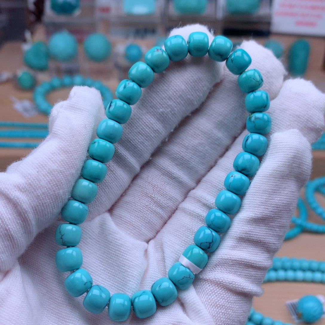 绿松石未镶嵌珠宝奇石7.3mm