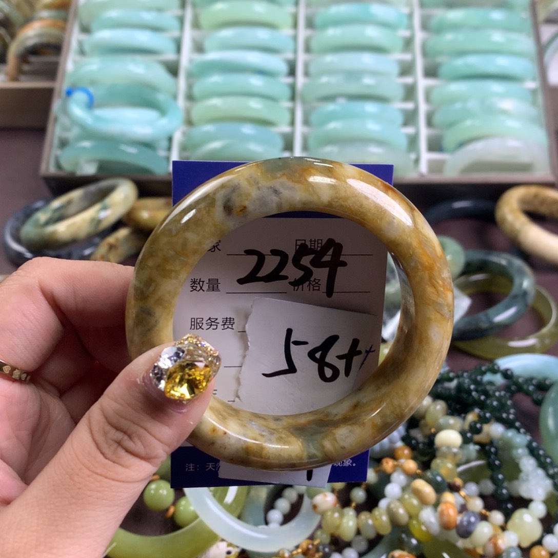 蛇纹石玉手镯未镶嵌2254