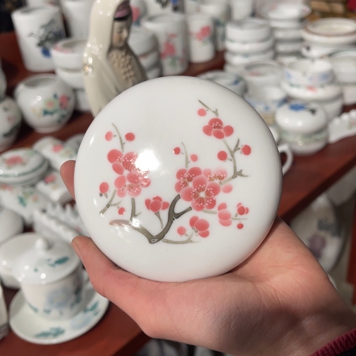 醴陵高温瓷釉下手绘群力瓷10.5厘米