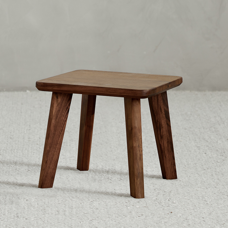 致典北美黑胡桃木家具钻石坐凳方凳家用板凳客厅备用凳