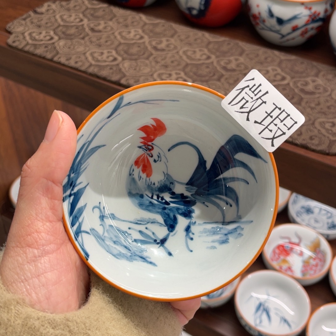 微瑕釉下彩纯手绘