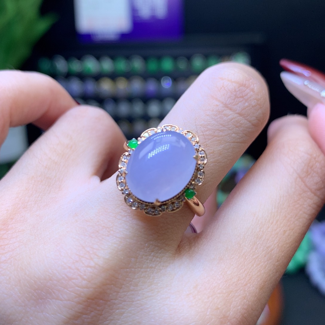 翡翠颈饰18K金镶嵌天然