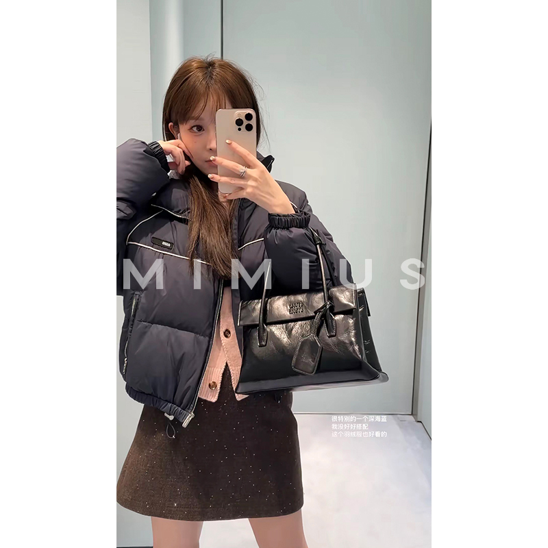 【mimius】肉肉 可溯源三星安心羽绒复古减龄撞色立领羽绒服 G09282