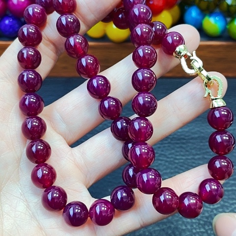 玛瑙/玉髓手链未镶嵌血胆金莲10