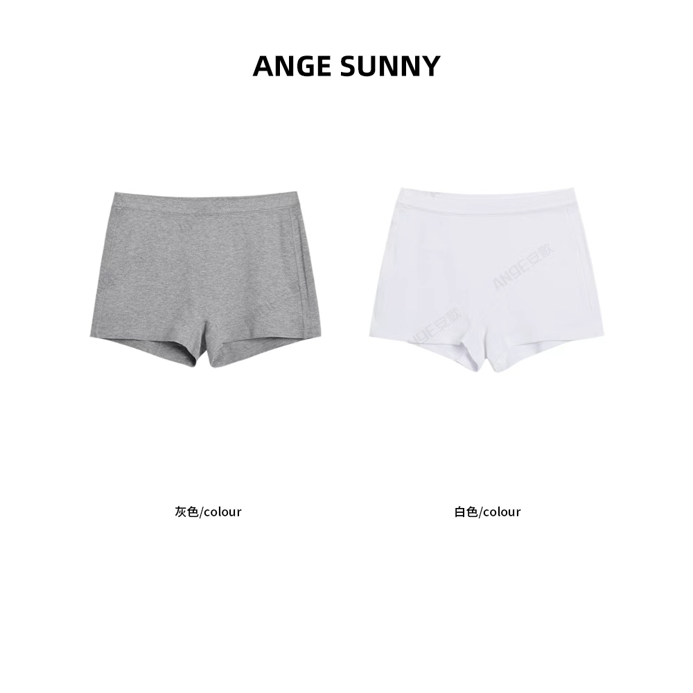 ANGE SUNNY【字母刺绣短裤】时尚新款 徽标LOGO纯色平角短裤