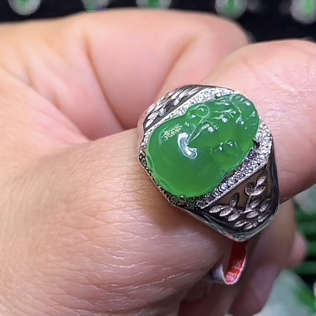 貔貅戒指翡翠A货
