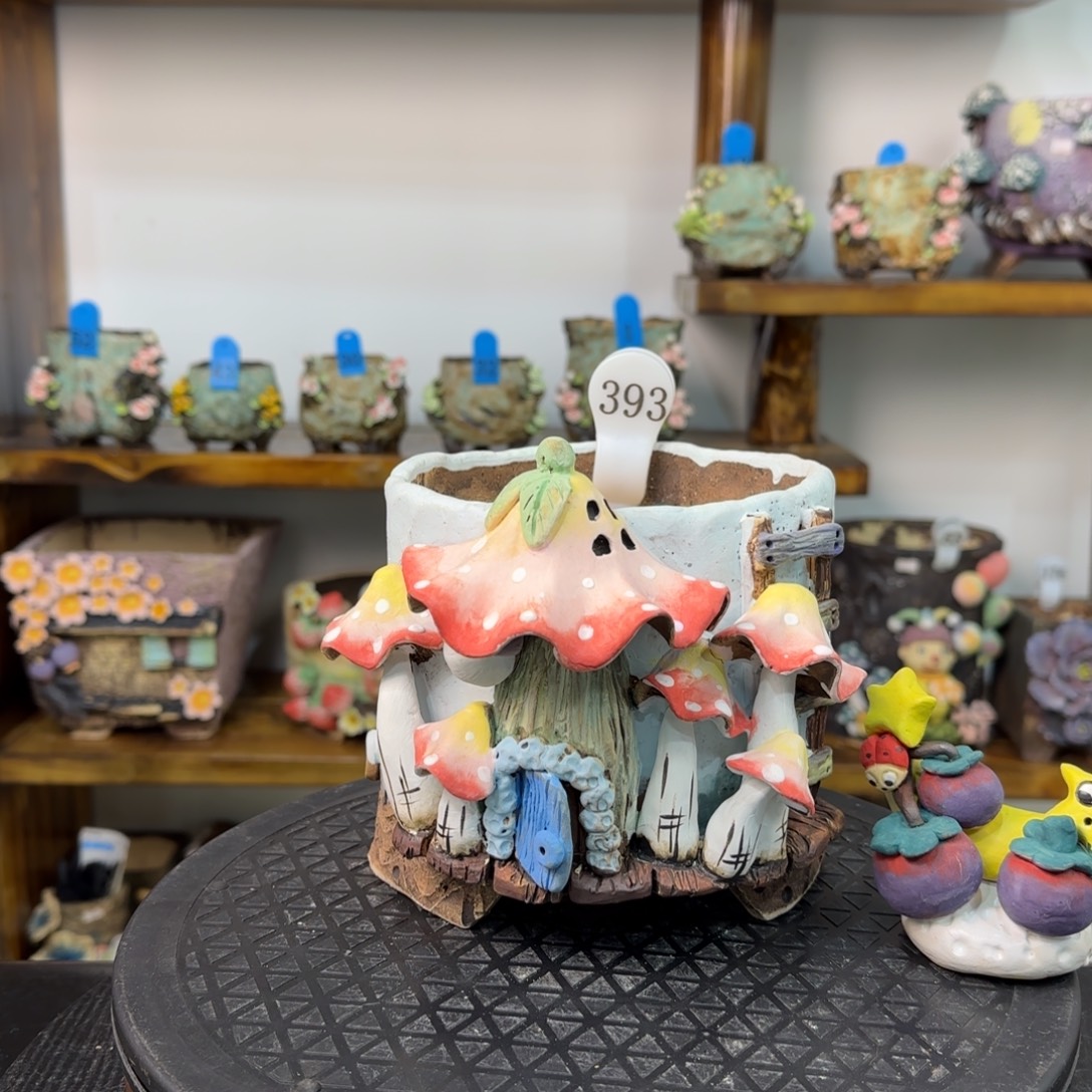 本默花器麦饭石花盆