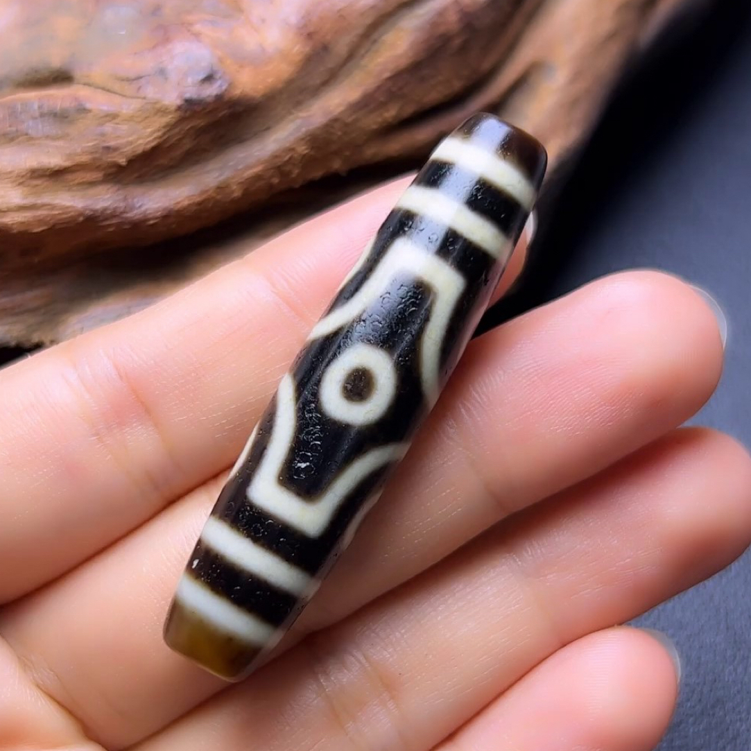 【一物一拍】建成5a老料手工十字六眼玛瑙53.6/12.5mm福利大漏