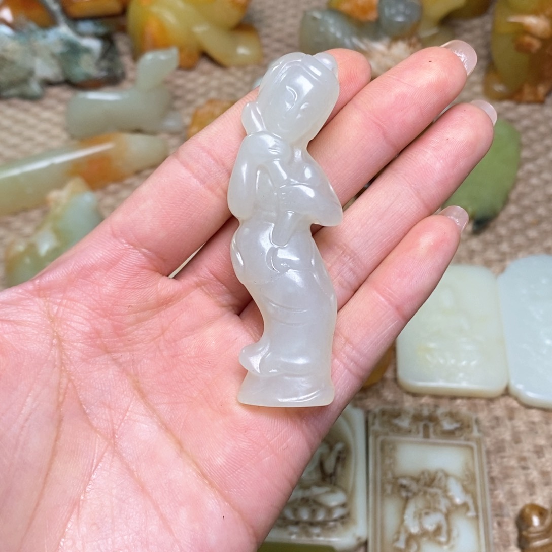 白玉菩提吊坠白玉菩提白玉菩提摆件