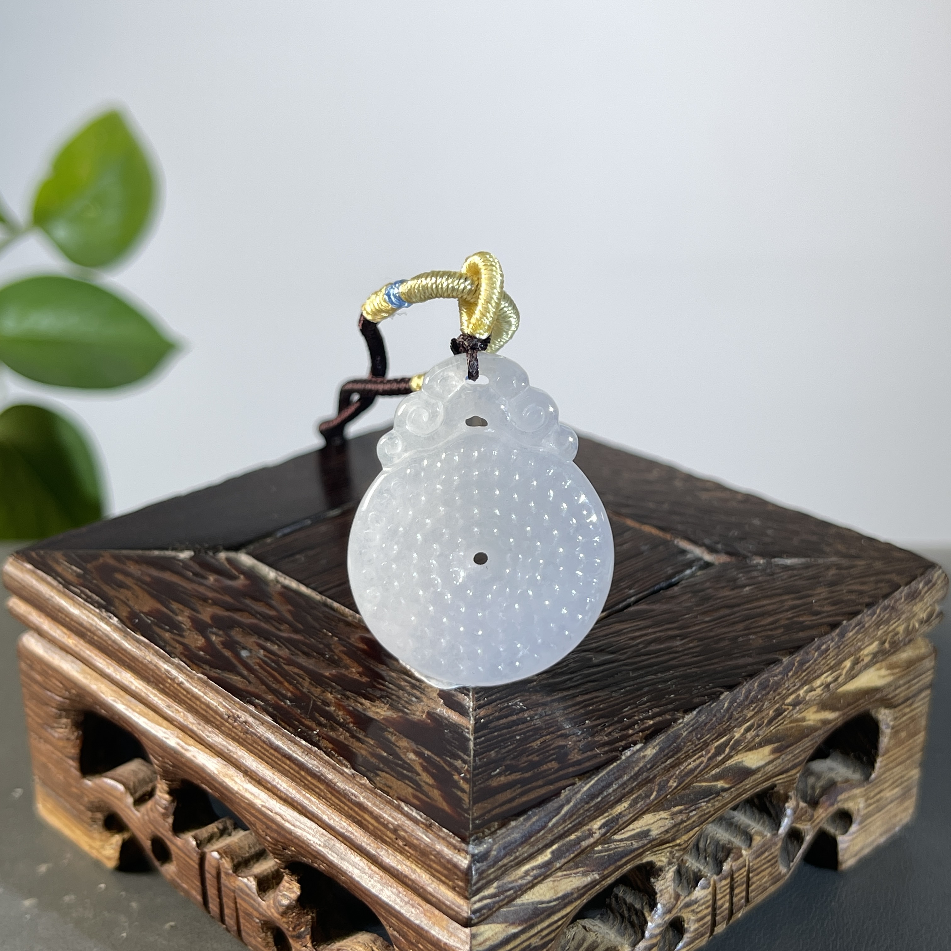 JGB02-55  天然缅甸A货翡翠  仿古扣