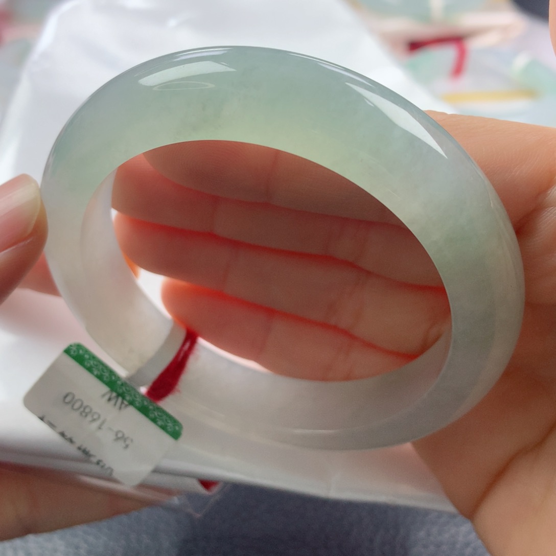 未镶嵌手镯翡翠缅甸天然翡翠A货56正