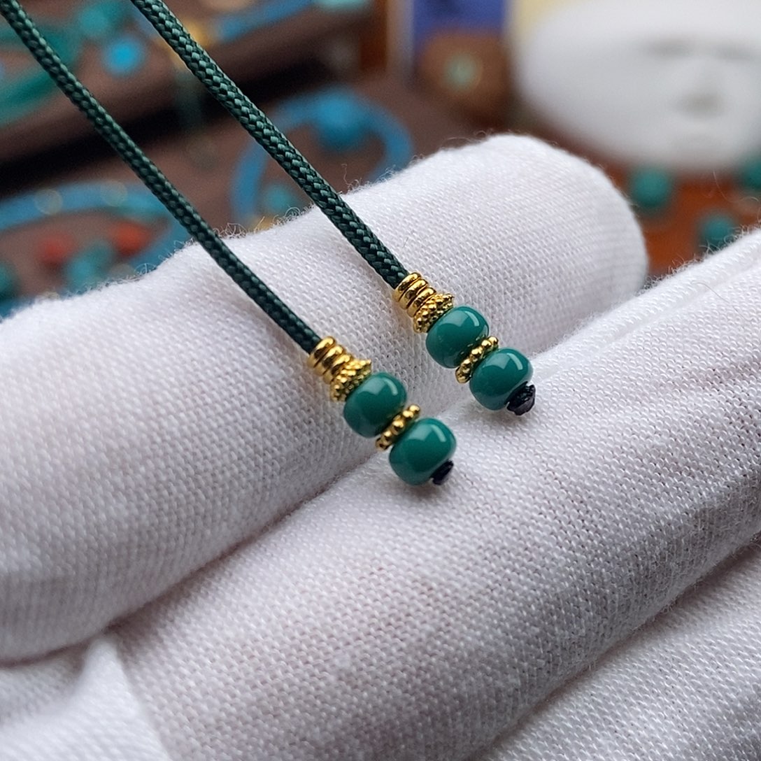 绿松石18K金镶嵌绿松石配饰