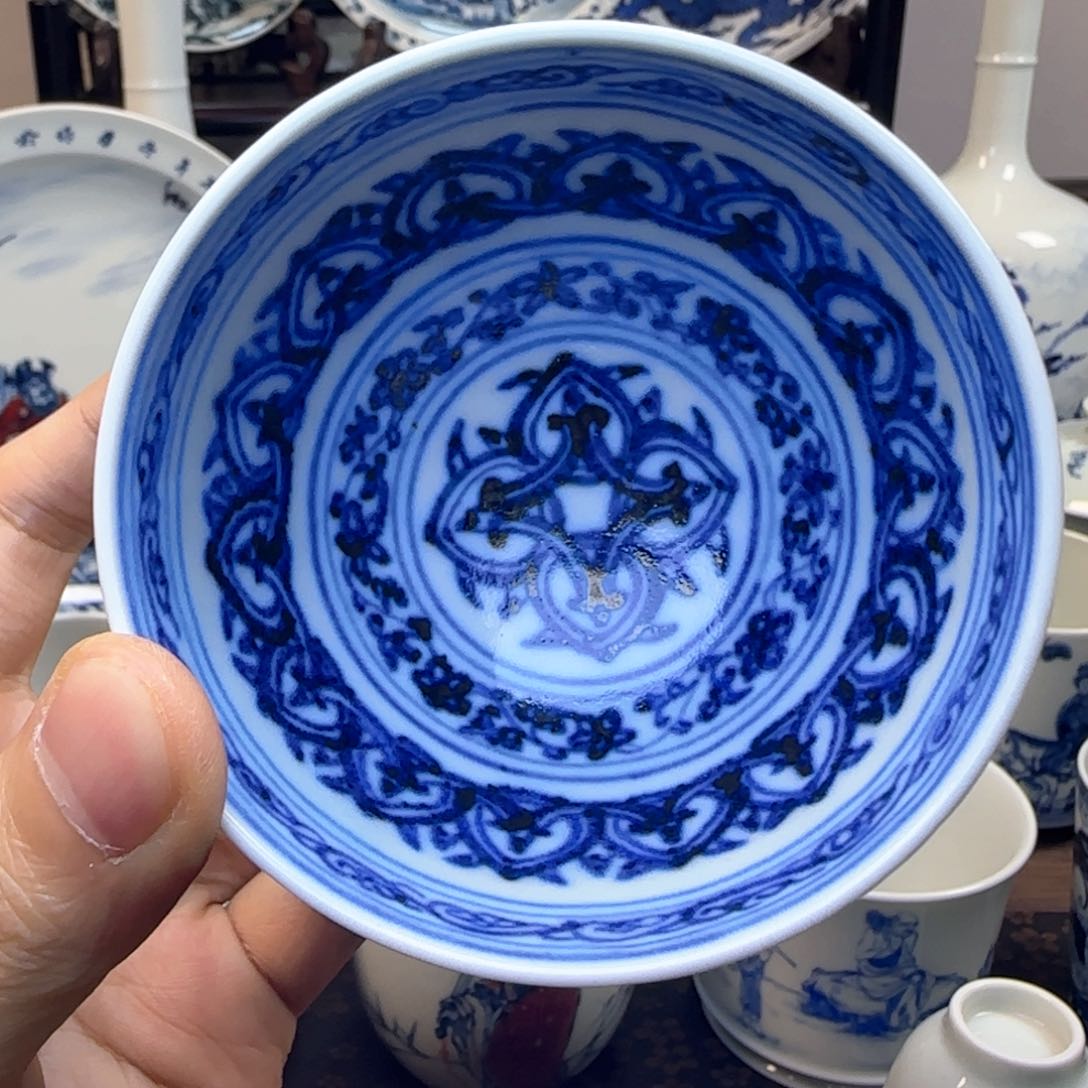 瓷片C***1景德镇纯手绘瓷器微瑕福利款