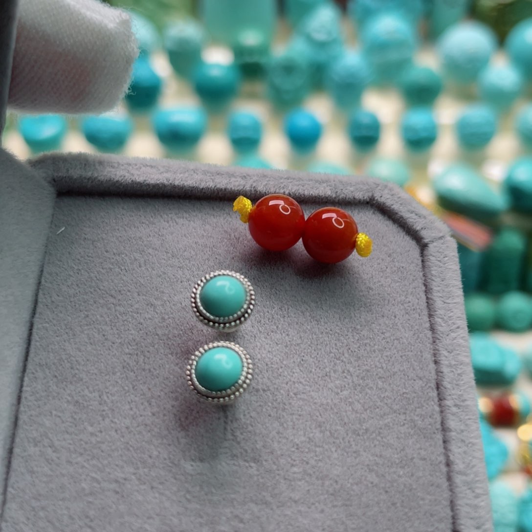 南红玛瑙颈饰银S925镶嵌