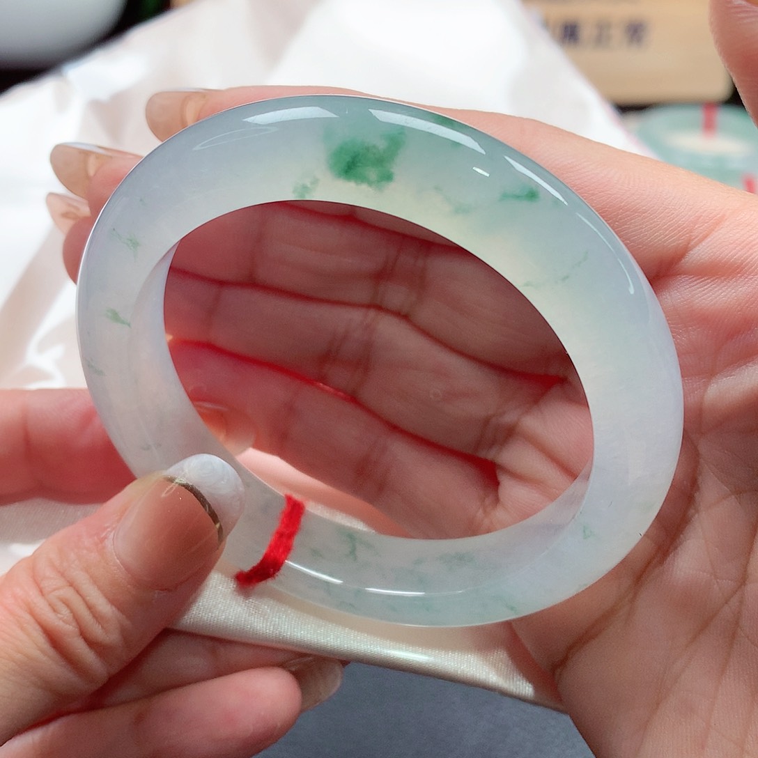 未镶嵌手镯翡翠96号，天然A货翡翠手镯