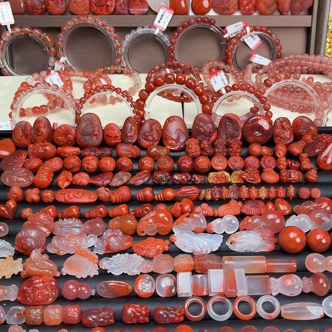 ****D南红玛瑙未镶嵌颈饰48