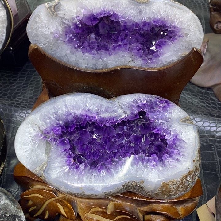 未镶嵌珠宝半成品水晶紫晶葫芦盆