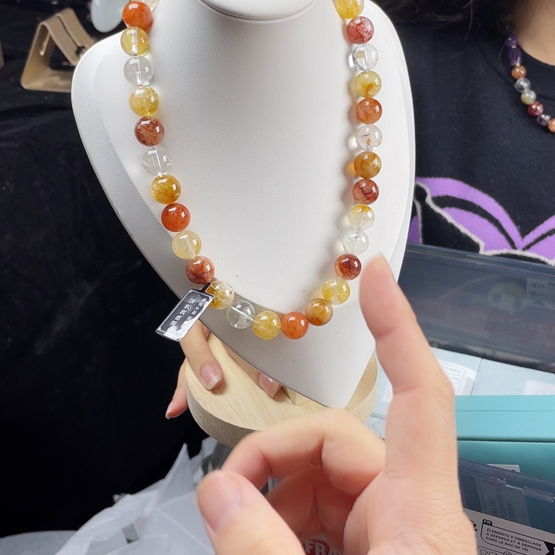 手串银S925镀金镶嵌黄晶