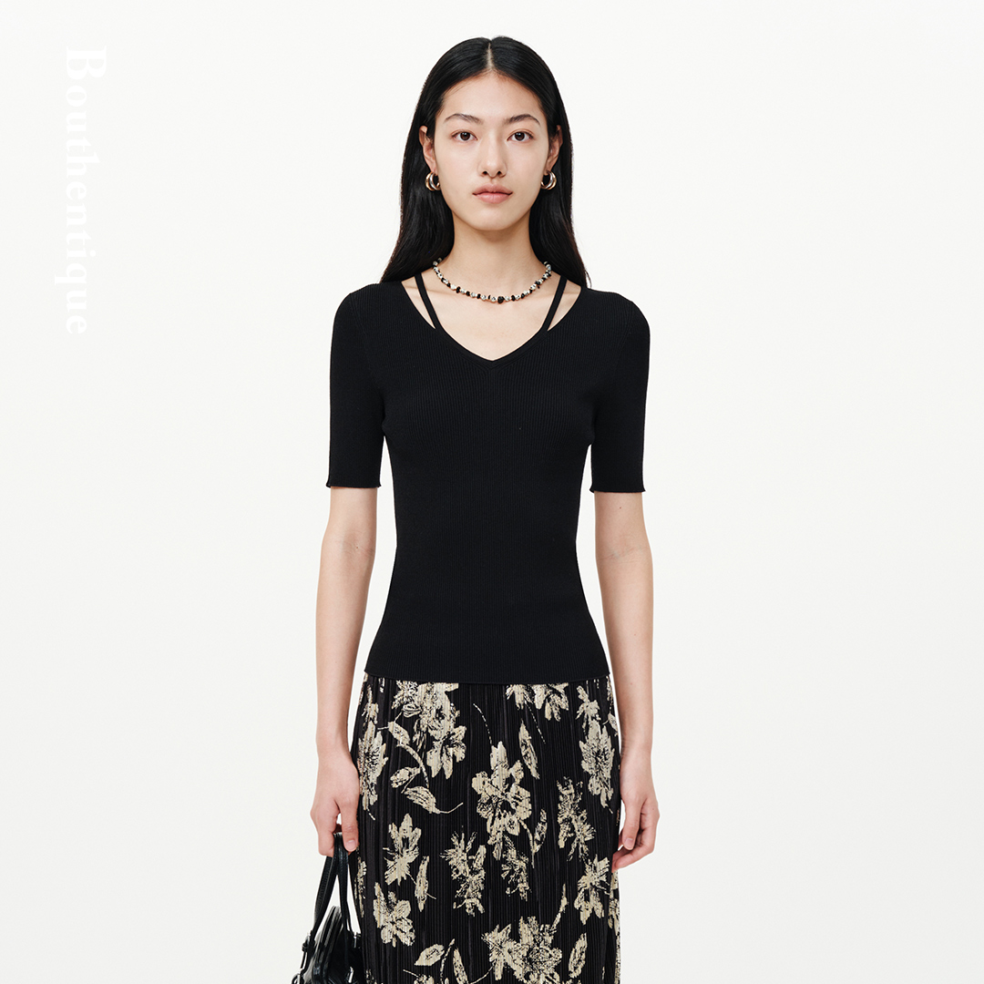 【粉丝专属】Bouthentique丝棉纱线结合织套头衫224241F2Z07