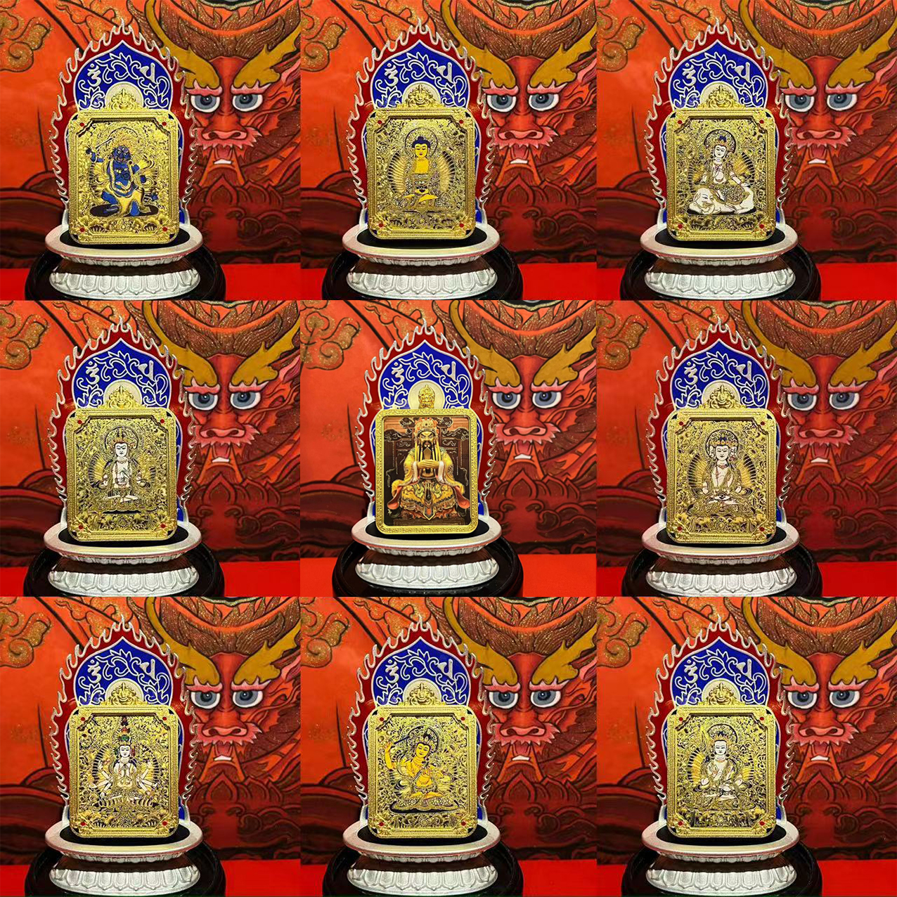 合金锦纶吊坠 2025新款双面龙五爷（独版1）本命唐卡吊坠