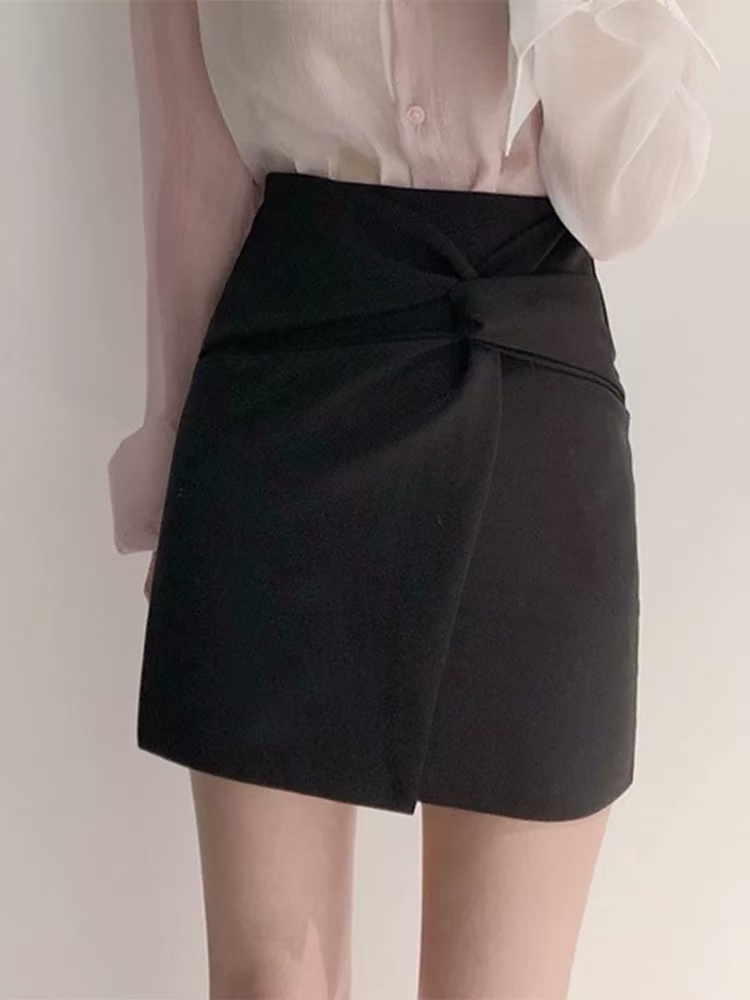 4474  不规则包臀半身裙女夏2025新款显瘦气质a字高腰一步短裙