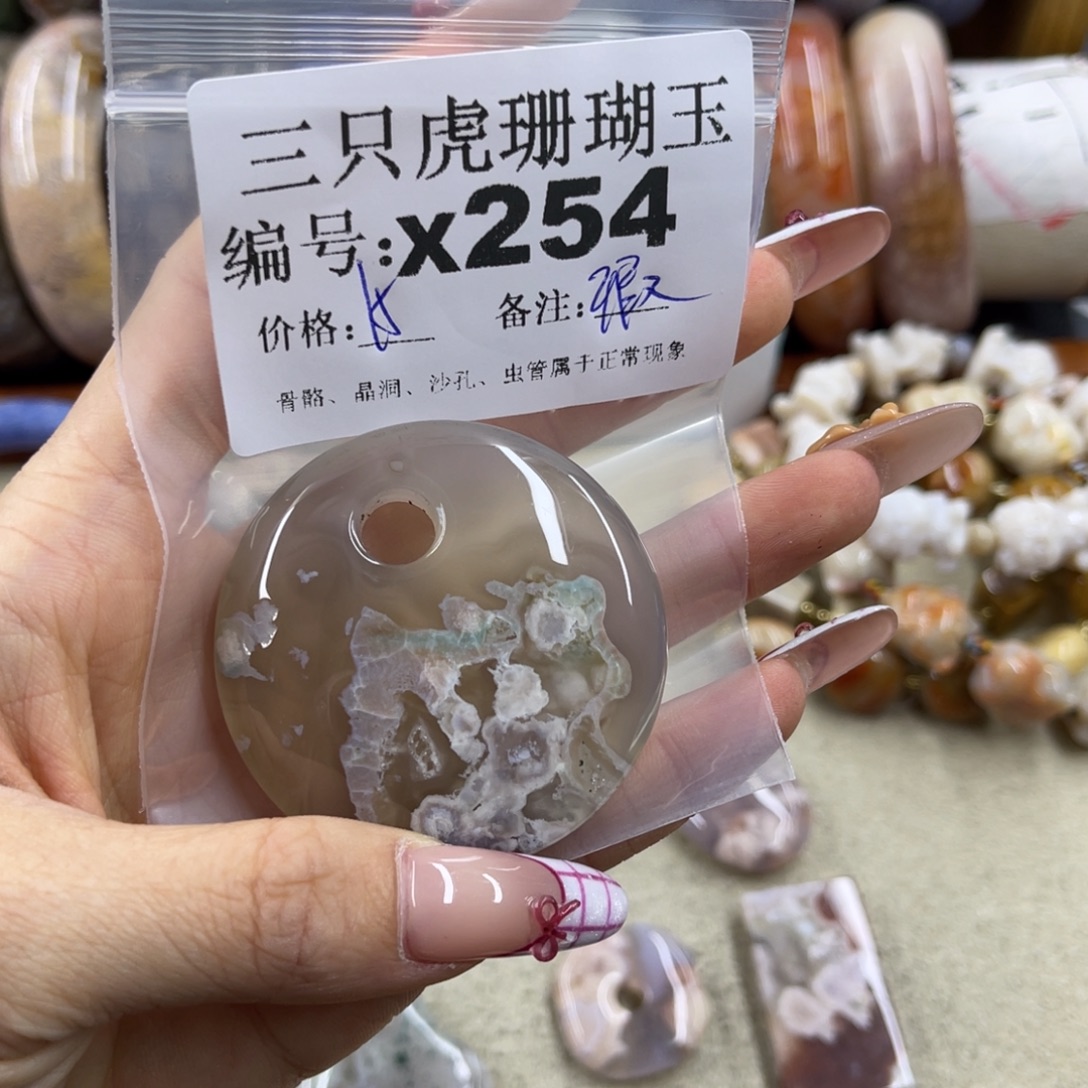 j***a硅化珊瑚（珊瑚玉）未镶嵌h