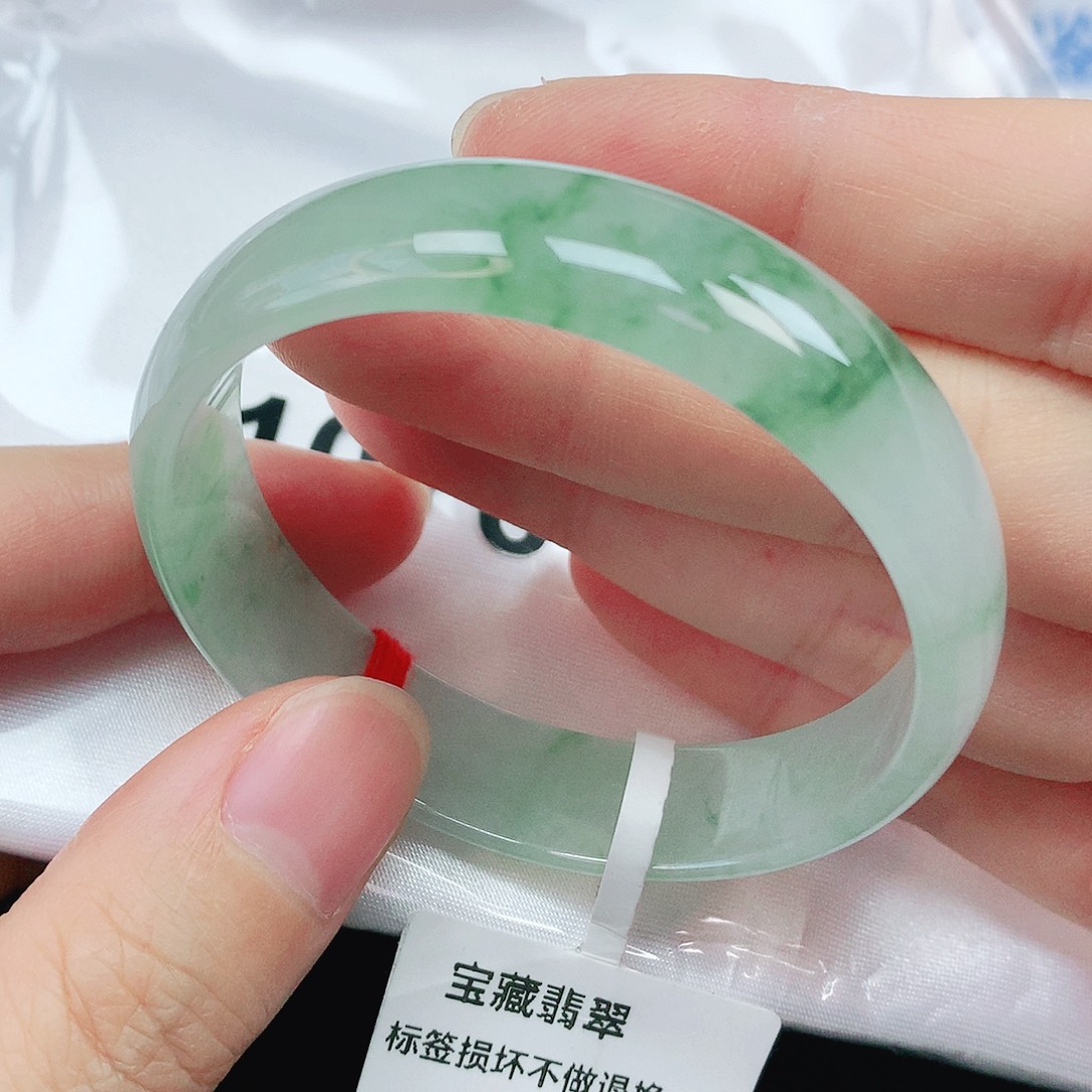 翡翠未镶嵌手镯抖音1076