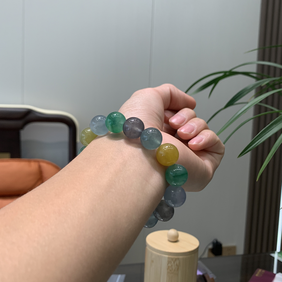 天然缅甸A货翡翠12mm多宝